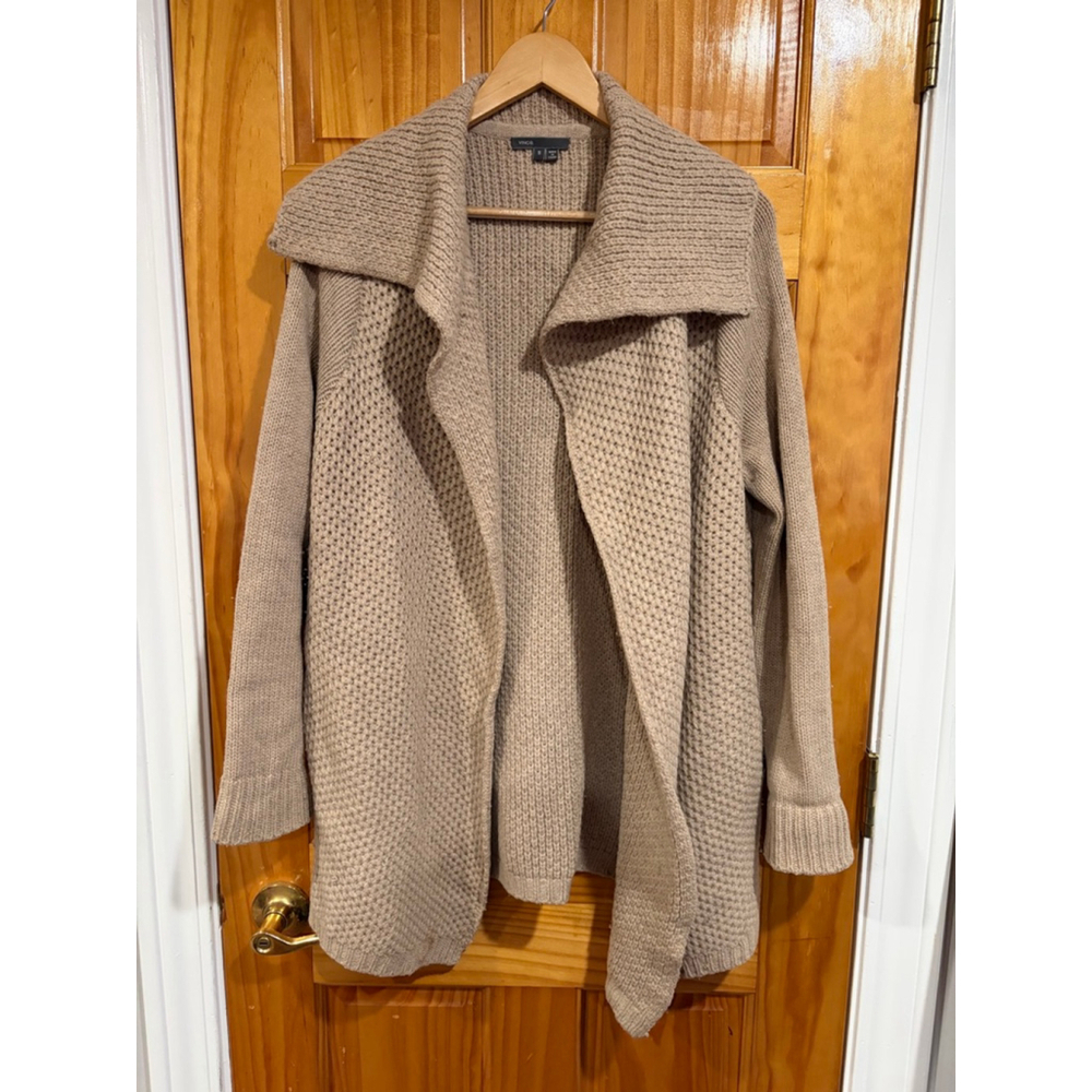 Vince Yak Wool Blend Draped Open Front Cardigan Sweater Women’s Small